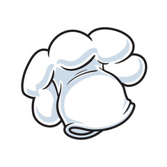 cartoon style chef hat illustration isolated on white background