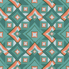 Seamless texture, pattern. Abstract geometric pattern on a square background - colored diamonds.