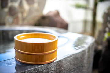 日本の温泉　和風イメージ