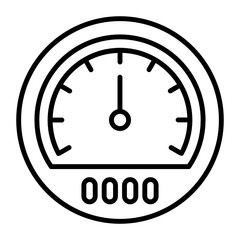 Vehicle Gauge Concept, RPM Meter Vector Color Icon Design, Motor Vehicle Service and automobile repair shop Symbol, Lorry spare parts Sign, auto mechanic stock illustration