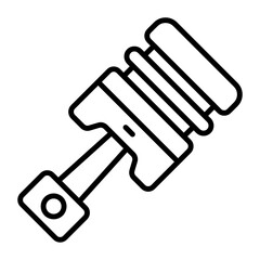 Ring Piston Concept Vector Color Icon Design, Motor Vehicle Service and automobile repair shop Symbol, Lorry spare parts Sign, auto mechanic stock illustration