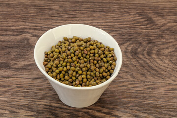 Vegetarian cuisine - dry green lentil