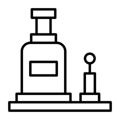 Low Profile Welded Vertical Jack Vector Icon Design, Motor Vehicle Service and automobile repair shop Symbol, Lorry spare parts Sign, auto mechanic stock illustration, Hydraulic bottle Jack Concept,