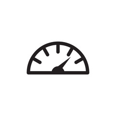 Speedometer and indicator icon. Flat Vector illustration