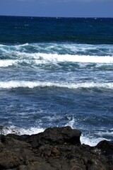 Rocks and waves in the south of Tenerife