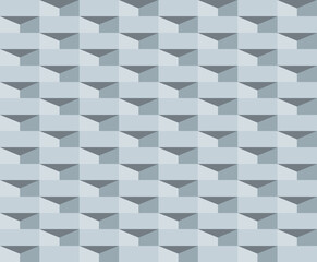 Abstract 3d minimal geometric seamless pattern background. Retro style vector illustration