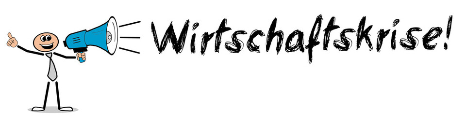 Fototapeta premium Wirtschaftskrise!