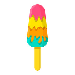 Summer frozen bright colorful ice cream