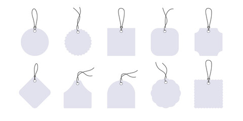 Sale tags set. Price tags concept. Paper labels set. Template tag icons. Vector illustration