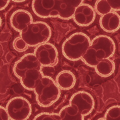 Cells under a microscope. Seamless organic iluustration.