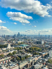 Fototapeta premium Aerial view of London looking South towards City skyline