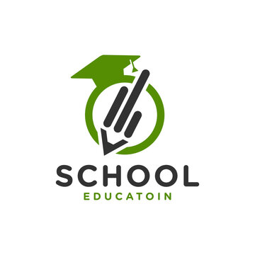 school academy pencil logo