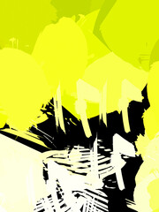 Wall art. Unique and creative illustration. Brush stroked painting. Abstract background of colorful brush strokes. Brushed vibrant wallpaper. Painted artistic creation.