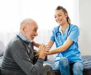 nurse doctor senior care caregiver help assistence retirement home nursing elderly man woman health support