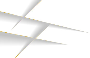Abstract simple white background with gold lines