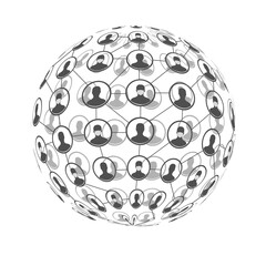 illustration of an abstract social network scheme.
