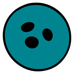 Bowling balls. Two balls. Required for bowling. Bowling Club. Cartoon style.