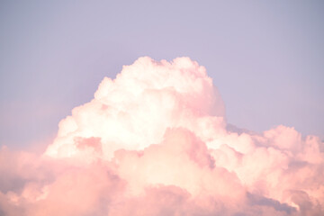 unreal abstract peachy pink cumulus clouds
