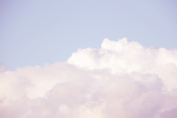 background of light and fluffy cumulus clouds