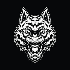 Wolf artwork illustration