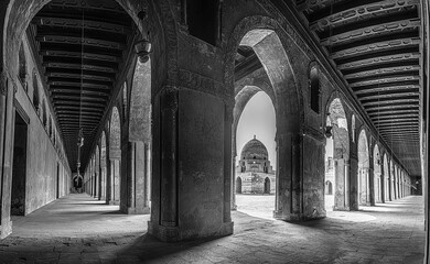 Obraz premium Ahmed Ibn Tulun Mosque in Cairo, Egypt