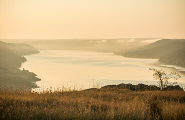 sunset sunrise on lake river shore