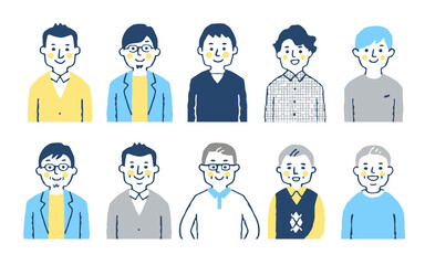 男性10人 上半身 セット