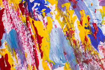 oil paint brush strokes on paper. multicoloure