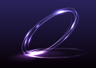 Colorful Glowing Rings abstract background