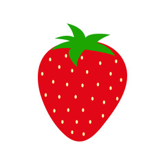 Strawberry on white background. Vector illustration.