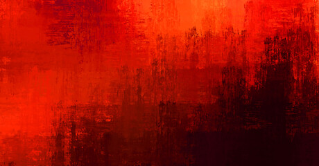 Background with crossed wild brush strokes. Colorful and vibrant illustration. Painted art. Creative abstract painting.