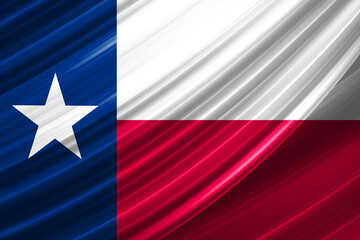 Texas flag in a waving style, creative and simple design. Used as a background element and as a patriotic sign for concepts like I love my state or country.