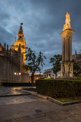 Fototapeta na wymiar The Cathedral of Saint Mary of the See in Seville