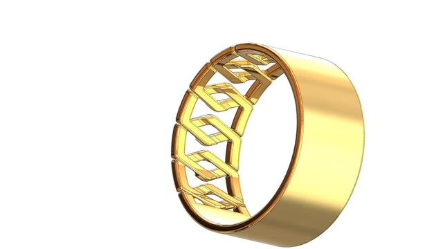 Gold ring jewelry video for multipurpose use