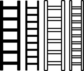 Vector illustration of the ladders set