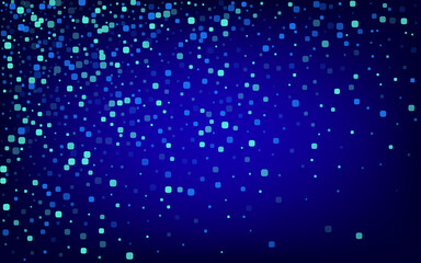 Blue Cell Falling Blue Vector Background. Flying