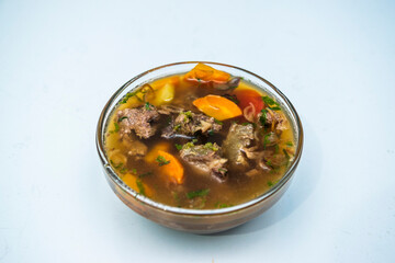 Home made rib soup
