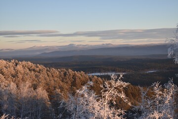sunrise in the mountains
