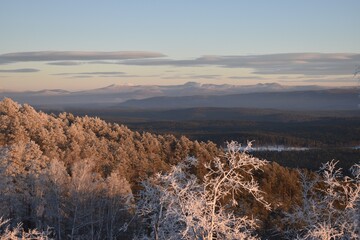 sunrise in the mountains