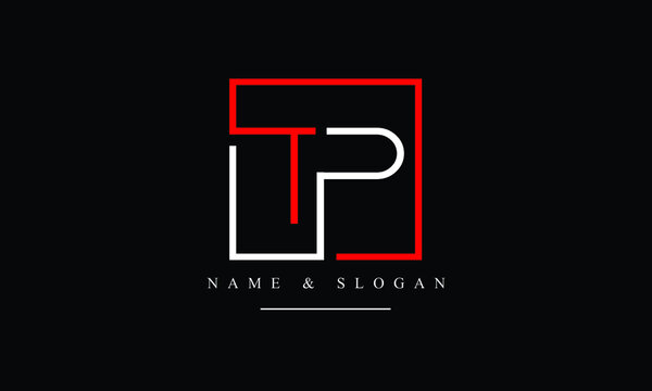 PT, TP, P, T abstract letters logo monogram