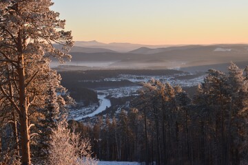 sunrise in the mountains
