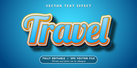 Text Effects 3D Travel, Editable Text Style
