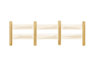 Wooden fence with crossbeams