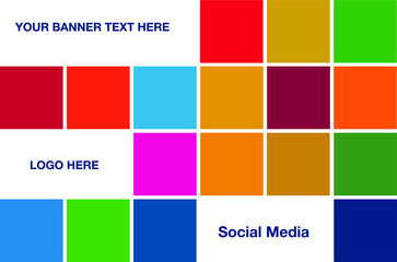 Abstract colorful square 3D repeating background for poster banner and business graphics branding white background