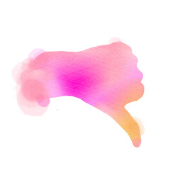 silhouette plus abstract watercolor painted. Digital art painting.