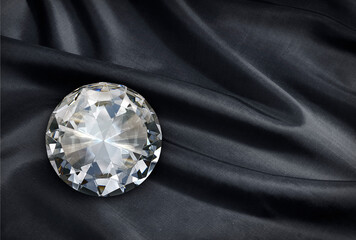 diamond on black fabric background