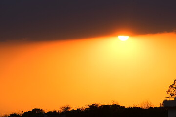 sunset over the field