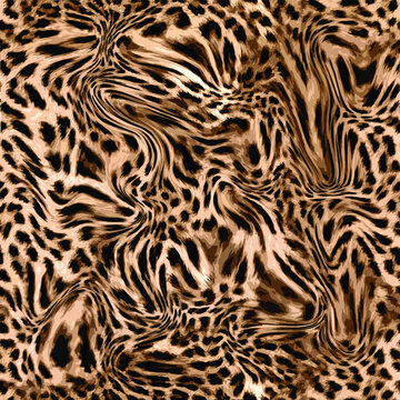 leopard skin texture seamless pattern