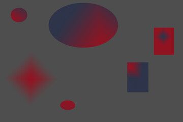 figuras geometricas recurso grafico abstracta rojo azul