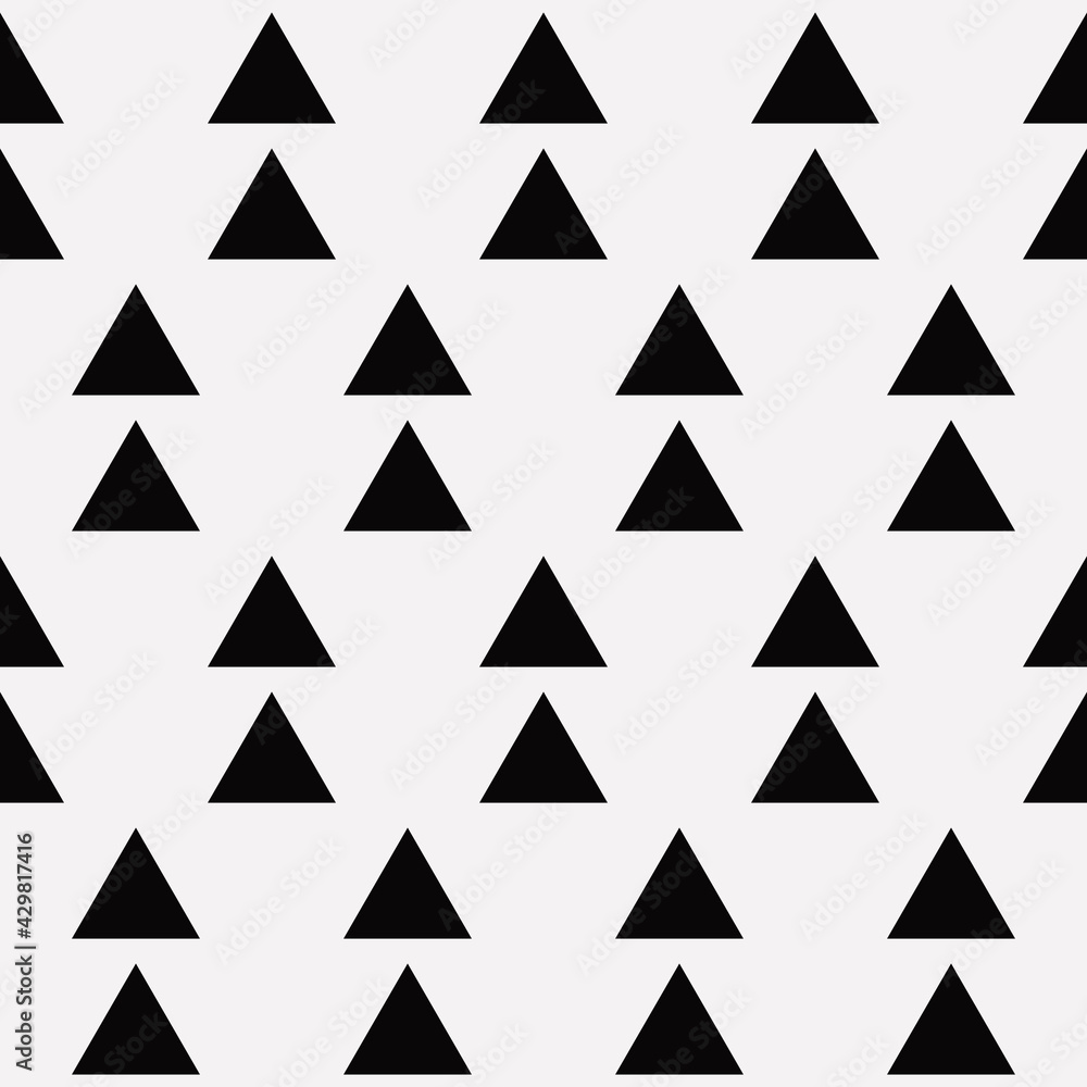 Poster Double triangles pattern. Vector seamless wallpaper triangles.